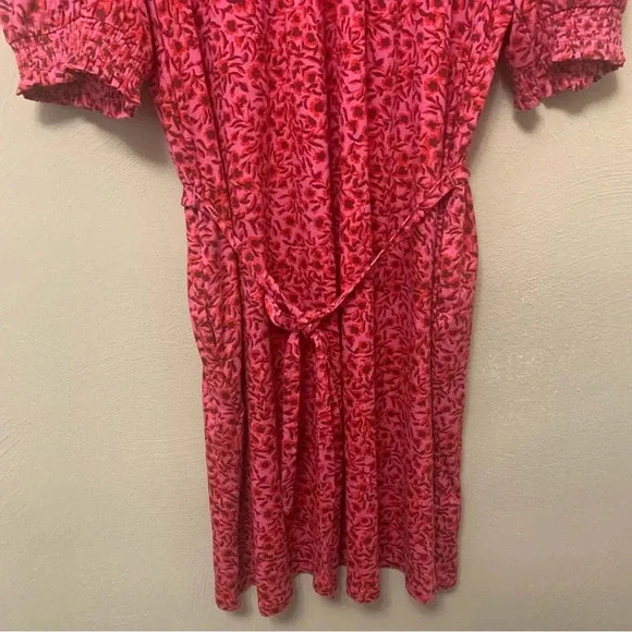 Boden Yoke Detail Jersey Mini Dress in Pink and Red Size 10 NWT New - Picture 7 of 16